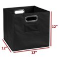 Niche Cubo Foldable Fabric Storage Bin, Set of 3 Black