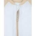 thumbnail image 3 of Leveret Kids Baby Boys Girls One Piece Rashguard UPF 50+ Solid Beige/White Size 18-24 Months, 3 of 5