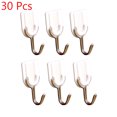 thumbnail image 2 of Inteprter Pack of 6 Bathroom Storage Hangers Hooks Wall Household Organizer Self-adhesive Organization Removable Plastic Holder Type3 NO3 Inteprter JJ9875-00, 2 of 6