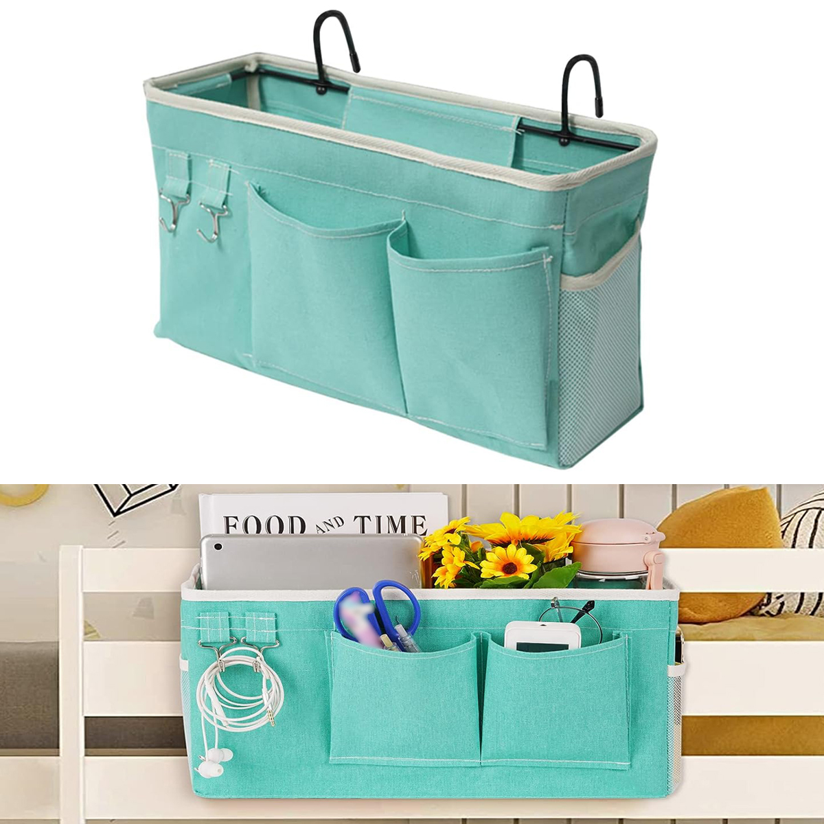 Bedside Storage Bag MultiFunction Hanging Organizer Caddy for
