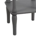 thumbnail image 4 of Square Wooden Accent Table with Open Shelf and Turned Legs, Gray - Saltoro Sherpi, 4 of 5
