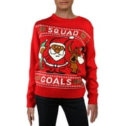 American Stitch Womens Sqaud Goals Holdiay Party Christmas Sweater