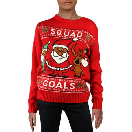 American Stitch Womens Sqaud Goals Holdiay Party Christmas Sweater