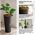 thumbnail image 5 of XBrand 28-Inch Tall Tapered Round Self-Watering Planter, Set of 2, Matte Black Indoor and Outdoor Plant Pots with Drainage Insert, 5 of 6