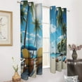 thumbnail image 2 of Hawaii Blackout Curtains for Bedroom Curtains Insulated Room Darkening Window Drapes for Living Room, 2 of 7