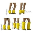 thumbnail image 5 of Vintage Plush Leg Warmer Bright Yellow Boot Cuffs Leg Cover for Winter, 5 of 18