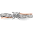 thumbnail image 4 of Gold 14k Two-tone Lab Grown Diamond Semi-mount Peg Set By-Pass Eng Ring - Ring Size 7.0 center stones not included - 2.5gm, 4 of 8