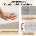 thumbnail image 2 of 50.8 in Double Wide Rocking Papasan Chair, 2-Person Outdoor Lounge Chair with Thick Cushion, PE Rattan & Steel Frame, Beige, 2 of 7