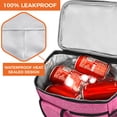 thumbnail image 6 of OPUX Insulated Lunch Bag for Men Women, Leakproof Heather Pink Lunch Box for Work, Portable Soft Lunch Cooler Bag with Shoulder Strap, Adult Lunchbox Lunch Pail for Kid Boy Girl School, 18 Can/10L, 6 of 9