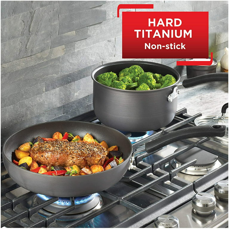 T-fal 10.25 in. Titanium Nonstick Frying Pan in Gray E7650564 - The Home  Depot