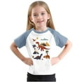 thumbnail image 6 of vokkrv Girls Boys Short Sleeve Cartoon Print T Shirts Kids Summer Tops Crewneck Tees 3-14 Years Navy 3 Years, 6 of 6