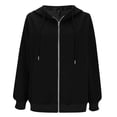 thumbnail image 5 of Women's Bomber Jacket Casual Stand Collar Zip Up Lightweight Fall Fashion Coat with Pockets Trendy Outerwear, 5 of 6