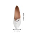 thumbnail image 4 of 1 Pair Handwork Wedding Shoes Stylish Lace Pearl Flower Wedding Shoes White Wedding Dress Supplies Bridal Flat Shoes Leisure Women Shoes Size 40, 4 of 4