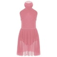 thumbnail image 3 of TSSOE Kids Girls Lyrical Modern Dance Dress Sleeveless Backless Leotard Dress Performance Costume Pink 16, 3 of 7