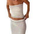 thumbnail image 1 of VISgogo Mujeres Wrap Chest Tops, Sin Mangas Fuera del Hombro Chaleco Cintura Alta Adelgazante Casual Fiesta Verano Traje VISgogo  moda, 1 of 6