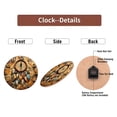 thumbnail image 7 of Bohemian Dreamcatcher Wall Clock Feather Decor 10-Inch Silent Wooden Wall Clock, Battery Operated (AA Batteries Not Included), Artistic Home Decor, 7 of 7