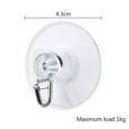 thumbnail image 3 of 12Pcs Transparent Suction Cup Hooks - PVC & Stainless Steel, 1kg Load Capacity, for Bathroom, Kitchen, Easy Install, No Drilling, Anti-Scratch, Heat Resistant, 3 of 5