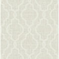 thumbnail image 2 of Kenneth James Geometric Jute Taupe Quatrefoil Wallpaper, 2 of 4