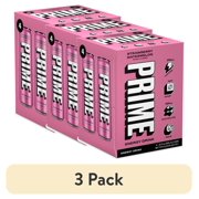 (3 pack) Prime Sugar Free Energy Drink, Strawberry Watermelon, 12 fl oz, 4 Pack, Cans, 200mg Caffeine