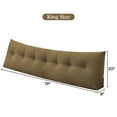 thumbnail image 7 of ANMINY Bed Wedge Pillow for Headboard Gap Reading Lumbar Back Rest Support Pillow for Bed Sofa Large Long Pillow with Side Pockets Removable Cover, 79"x20", Brown, 7 of 7