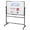 Black, variant on Thehsnt 40"x28" Reversible Whiteboard & Chalkboard on Wheels – Height Adjustable Mobile Easel for Office Classroom Home