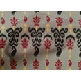 thumbnail image 4 of oneOone Tissu en Coton à Rayures et Paisley Ikat Décor Imprimé 56 Pouces de Large, 4 of 4