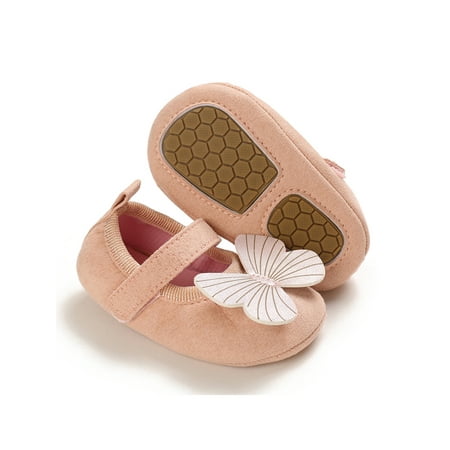 

Rotosw Infant Mary Jane Flats First Walker Crib Shoes Slip On Princess Shoe Lightweight Soft Sole Sock Slippers Wedding Comfortable Loafers Dark Pink Rubber Sole 12-18 months