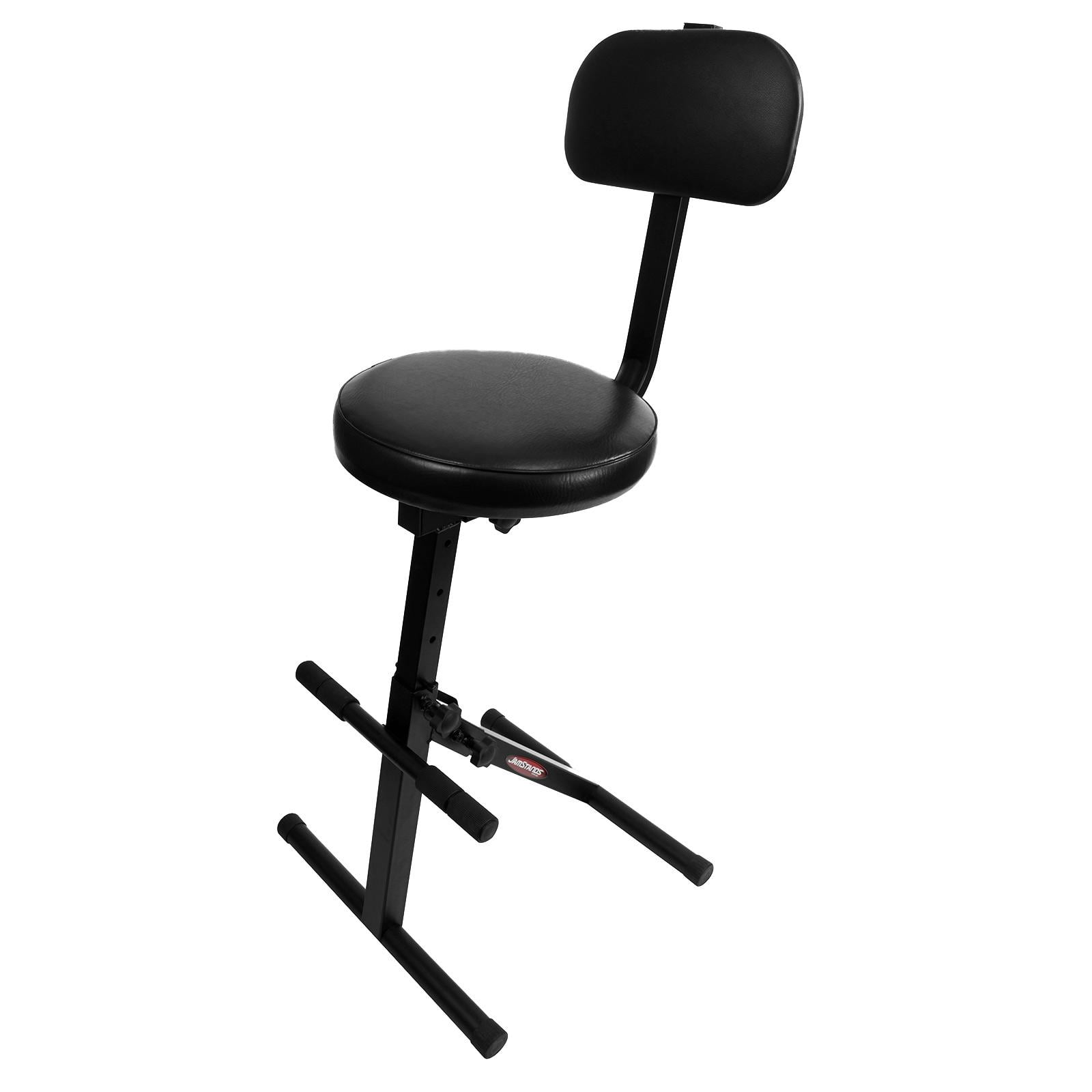 Ultimate Support JS-MPF100 Music Performance Chair with Double X-Style DJ Coffin Keyboard Stand Package
