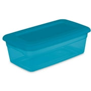 Sterilite 6 Quart Storage Box- Aqua Blue Tint