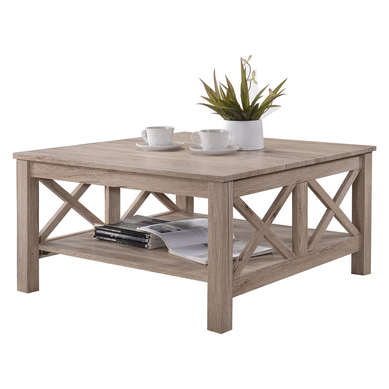 Oakland Living Rustic Square Coffee Table