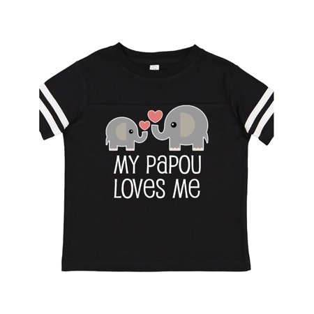 

Inktastic My Papou Grandpa Loves Me Gift Toddler Boy or Toddler Girl T-Shirt