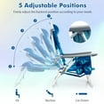 thumbnail image 4 of Gymax 2 PCS Beach Chair 5-Position Outdoor Reclining Chairs w/ Head Pillow & Storage Bag Blue, 4 of 6
