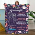 thumbnail image 7 of 1pc Flannel Blanket, To My Granddaughter From Grandma Floral Blanket, Warm Cozy Soft Throw Blanket For Couch Bed Sofa, 7 of 7