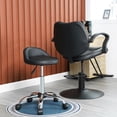 thumbnail image 5 of FDW Height Adjustable Rolling Swivel Stool Chair with Back Rest Salon Office Massage Spa Tattoo Stool(Black), 5 of 7
