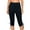 Black, variant on GEWSEY UPF 50 High Waist Swim Leggings for Women Swim Capris Swim Pant Swim Tights Beach Pants Sun Protective (Black, XXL)