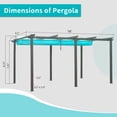 thumbnail image 2 of Domi Outdoor Living 11’ X 16’ Outdoor Retractable Pergola with Weather-Resistant Canopy Aluminum Garden Pergola Patio Grill Gazebo for Courtyard (Lake Blue), 2 of 9