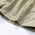 thumbnail image 5 of Big & Tall Hiking Cargo Shorts Zipper Wide Leg Mens Bermuda Shorts Quick Dry Outdoor Drawstring Summer Pants Khaki, 2XL, 5 of 7