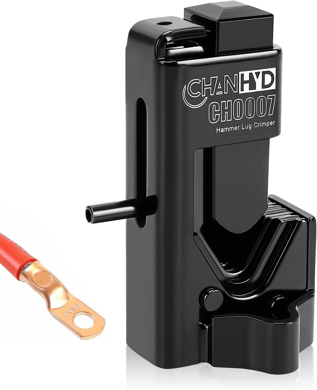 RGHJAR-Hammer Lug Crimper Tool for 8 AWG to 3/0 AWG Battery & Welding Cables, Heavy-Duty Hand Crimper with Ergonomic Non-Slip Grip for Electrical and Automotive Use