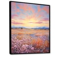 thumbnail image 2 of Designart "Cute Kawaii Landscape Of Prairies During Sunset II" Prairies Floater Framed Wall Art Prints, 2 of 5