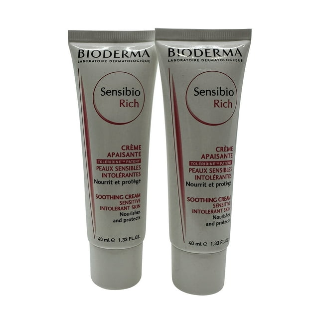 Bioderma Sensibio Crème Apaisante Riche 1,33 OZ Ensemble de 2