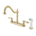 thumbnail image 3 of Kingston Brass Heritage 8" Center Kitchen Faucet with Non-Metallic Sprayer, 3 of 3