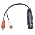 thumbnail image 1 of Xlr To Dual Rca Cable Xlr To Rca Y Splitter Cable 3 Pin Xlr Female To 2rca Female Amplifier Mixing-YuJia, 1 of 5
