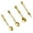 Gold, variant on lanema Antique Spoon Set with Ergonomic Designs Zinc Alloy Construction Demitasse Scoops Homes Kitchen Utensils