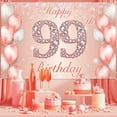 thumbnail image 5 of Happy 28th Birthday Rose Gold Banner Cheers to 28 Years Old Backdrop Confetti Balloons Theme Decor for Women 28 Years Old Pink Birthday Party Decorations Bday Supplies Background Favors Gift Glitter, 5 of 6