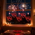 thumbnail image 5 of SLYNSHome 3Pcs Valentines Day Decor Lights for Window,LED Heart-Shaped String Lights Curtain Lights for Wedding Party Valentines Day Decoration, 5 of 7