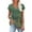 Army Green, variant on Short Sleeve Shirts for Women Floral Printed V Neck Blouses Elegant Pleated Summer Shirts Tops Loose Blouses Fit Casual Bohemian Top