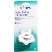 Carex Digital Pacifier Oral Thermometer, for Baby and Infants, White, Memory Recall, New, 1 Count