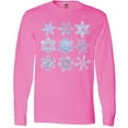 thumbnail image 3 of Inktastic Winter Snowflakes Long Sleeve T-Shirt, 3 of 5