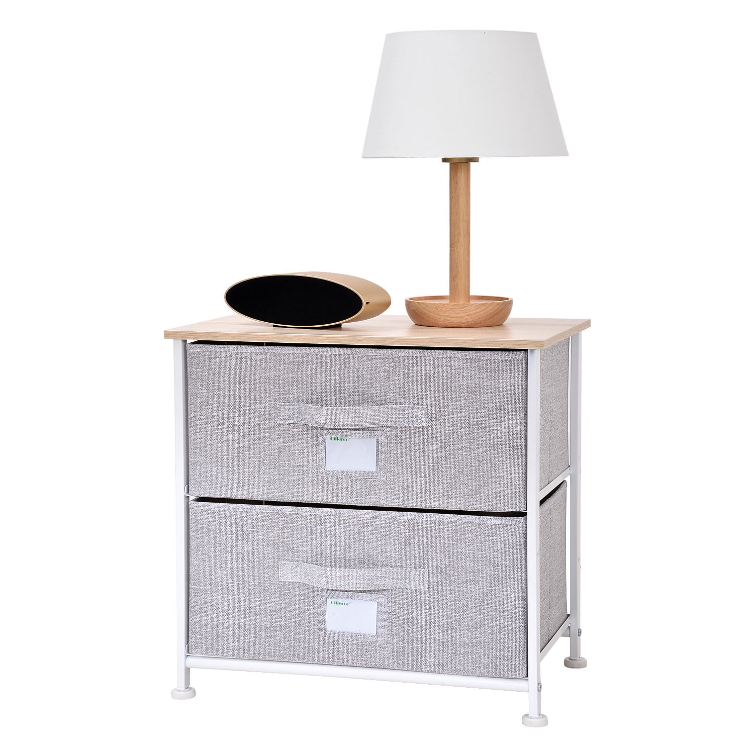 Mllieroo Fabric 2Drawer Storage Organizer, Night Stand for Bedroom