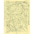 thumbnail image 2 of USGS 26x32 Black Ornate Wood Framed with Double Matting Museum Art Print Titled - Mt Holly New Jersey Quad - USGS 1898, 2 of 4